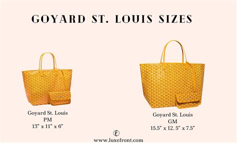 goyard difference between pm gm|Goyard artois size comparison.